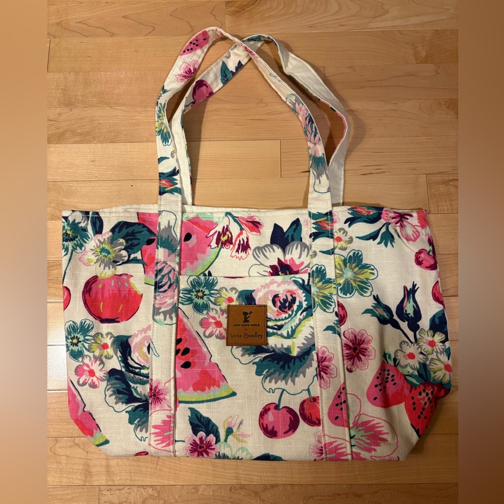 Pristine Vera Bradley + New Hope Girls Canvas Tote Bag